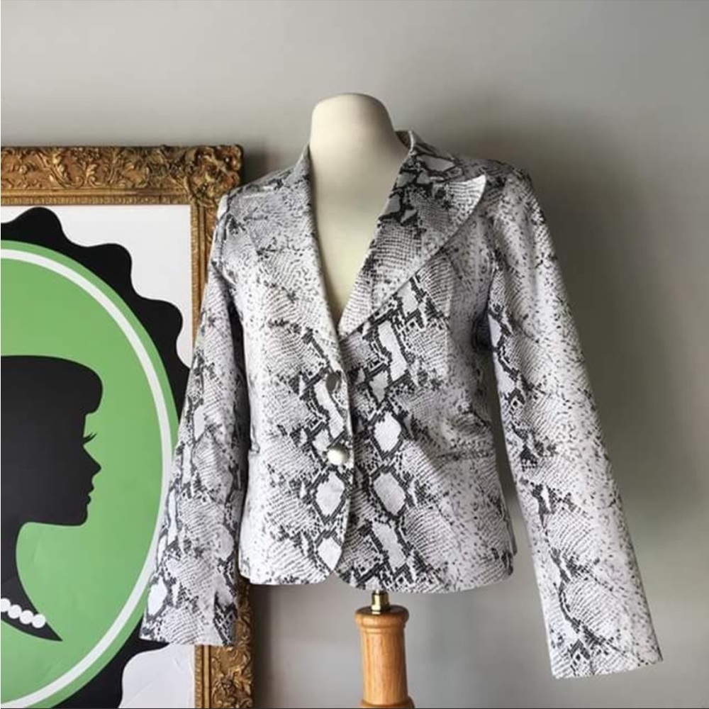 Patrick Christopher Reptile Print Blazer - image 1